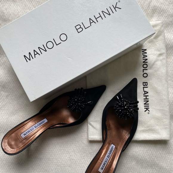 Manolo Blahnik Shoes - Manolo Blahnik  Mules Size 7 1/2 / 8